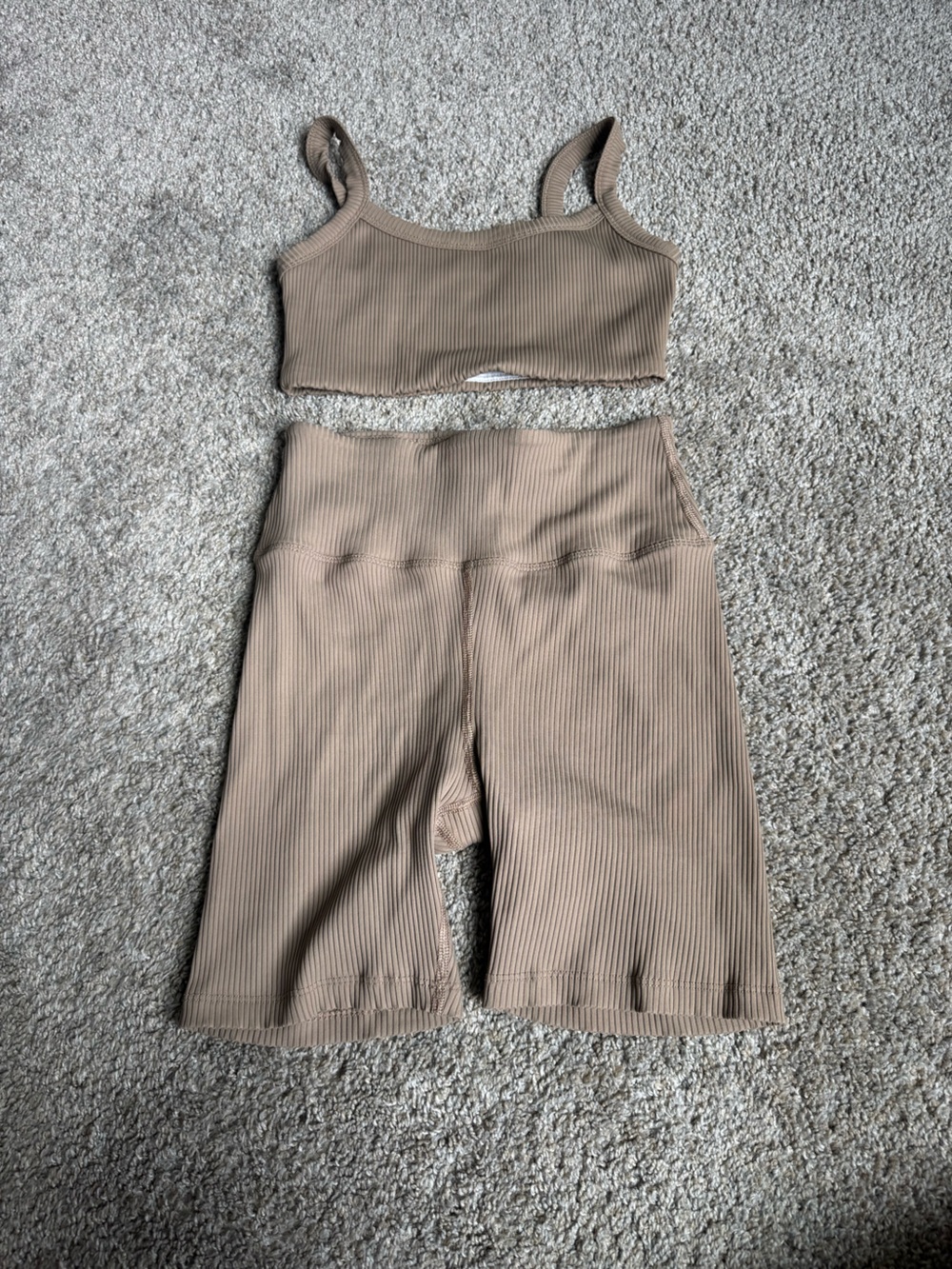 Year of Ours Ribbed Set — biker short 6 inch + bra